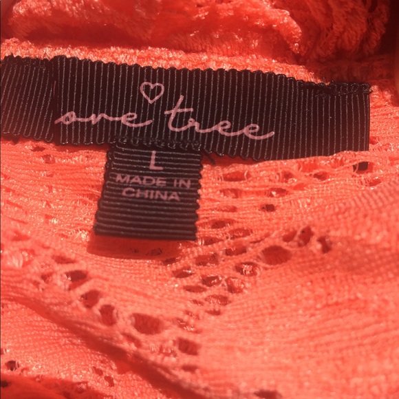 Love Tree peachy  scalloped lace long line braette / camisole - Picture 3 of 7